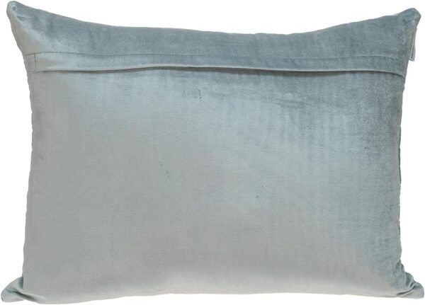 Coussin décoratif Parkland Collection gris velours touffeté-1