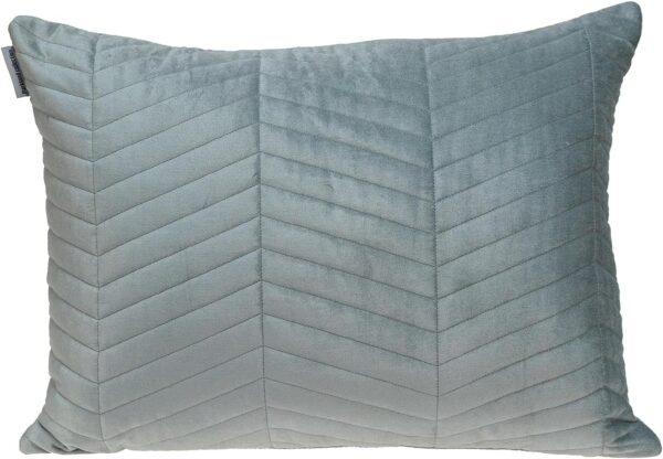 Coussin décoratif Parkland Collection gris velours touffeté-0