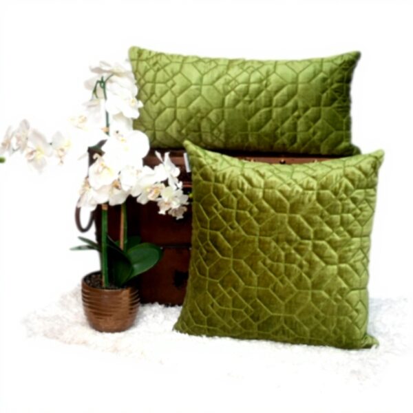 Coussin décoratif Parkland Collection Vert olive velours