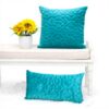 Coussin de transition Parkland Collection Aqua velours