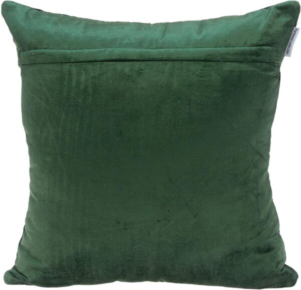 Coussin décoratif Parkland Collection Zoe vert velours-1