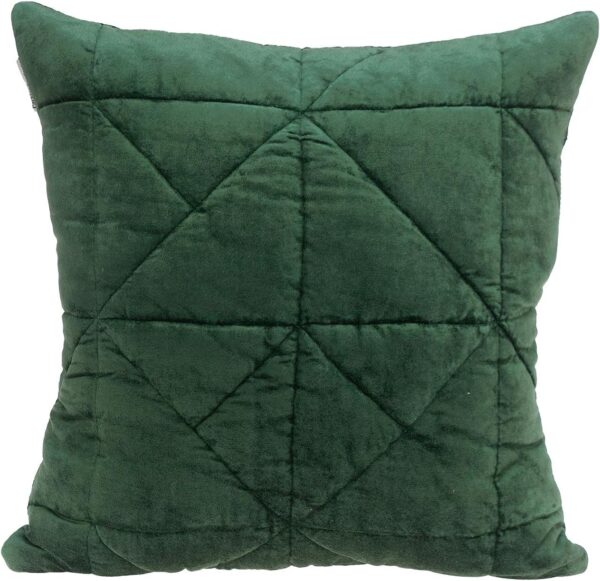 Coussin décoratif Parkland Collection Zoe vert velours-0