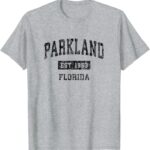 T-shirt Parkland Florida FL vintage sport design noir-0