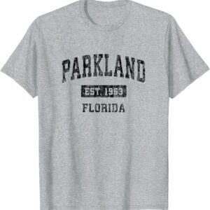 T-shirt Parkland Florida FL vintage sport design noir-0