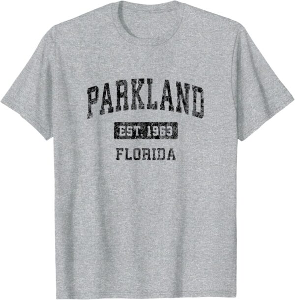 T-shirt Parkland Florida FL vintage sport design noir-0