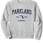 Sweatshirt Parkland Florida vintage sport bleu marine cadeau