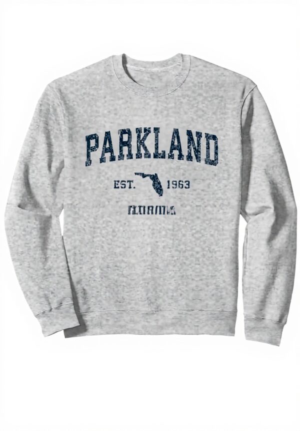 Sweatshirt Parkland Florida vintage sport bleu marine cadeau