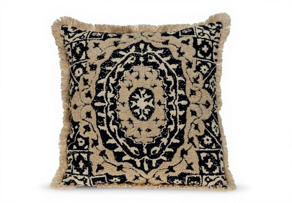 Coussin décoratif Parkland Collection Noir coton lavable