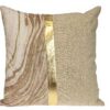 Coussin carré beige rayures Parkland Collection décoration