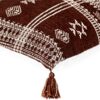 Coussin carré marron tribal Parkland Collection coton