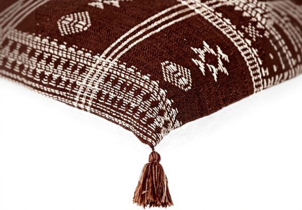 Coussin carré marron tribal Parkland Collection coton