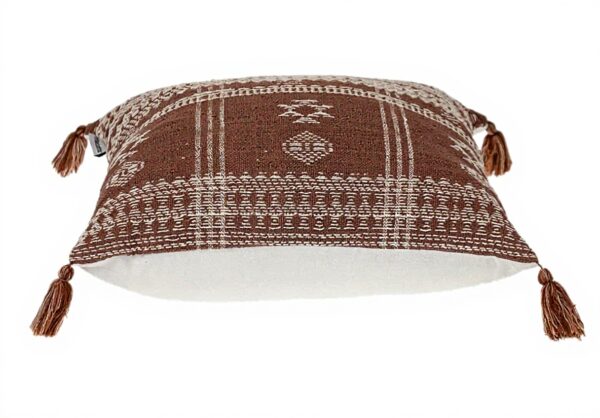 Coussin carré marron tribal Parkland Collection coton