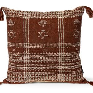 Coussin carré marron tribal Parkland Collection coton