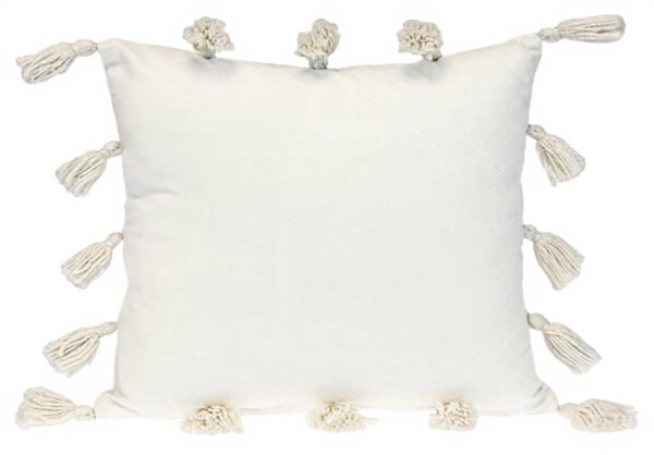 Coussin carré rayures gris Parkland Collection coton