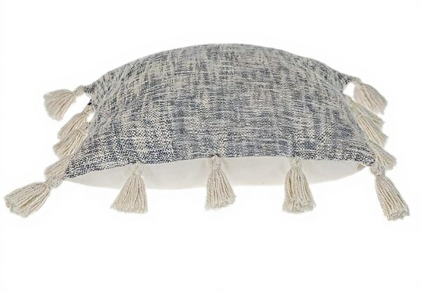 Coussin carré rayures gris Parkland Collection coton