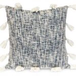 Coussin carré rayures gris Parkland Collection coton