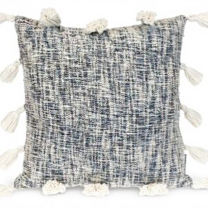 Coussin carré rayures gris Parkland Collection coton