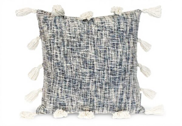 Coussin carré rayures gris Parkland Collection coton