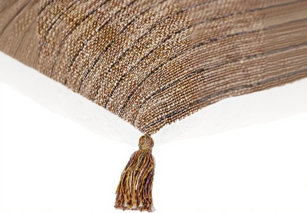 Coussin carré rayures marron Parkland Collection coton