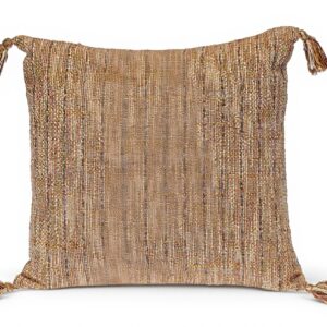 Coussin carré rayures marron Parkland Collection coton