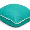 Coussin carré bleu coton lavable Parkland Collection