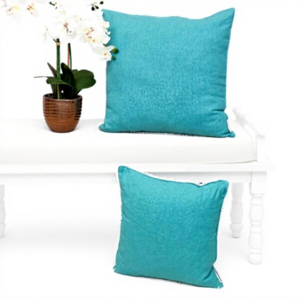 Coussin carré bleu coton lavable Parkland Collection