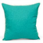 Coussin carré bleu coton lavable Parkland Collection