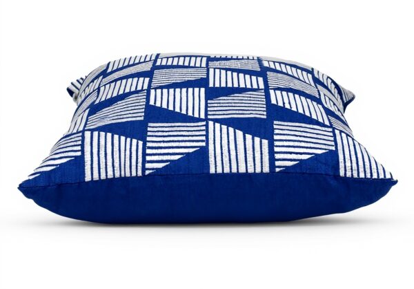 Coussin géométrique bleu Parkland Collection décoration