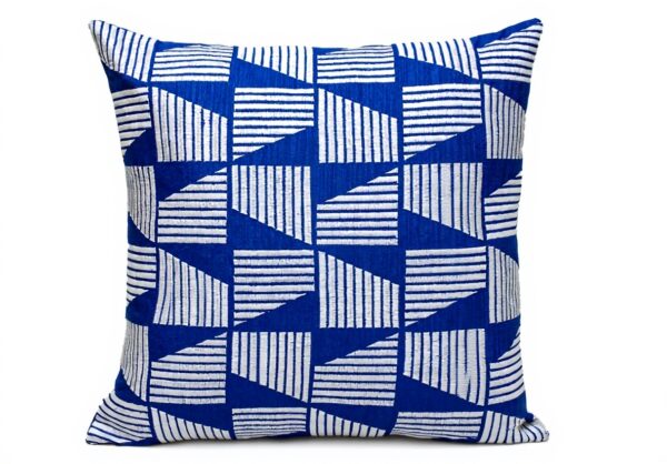Coussin géométrique bleu Parkland Collection décoration