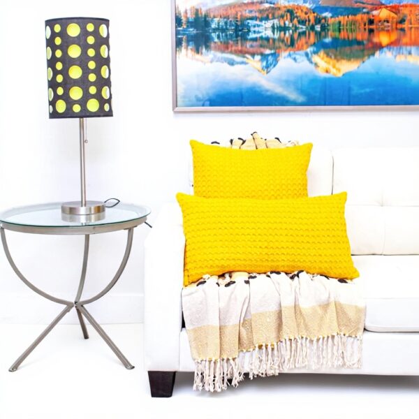 Coussin carré jaune Parkland Collection coton extérieur