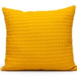 Coussin carré jaune Parkland Collection coton extérieur