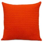 Coussin carré orange Parkland Collection coton décoration