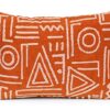 Coussin géométrique orange Parkland Collection décoration