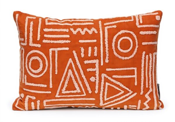 Coussin géométrique orange Parkland Collection décoration