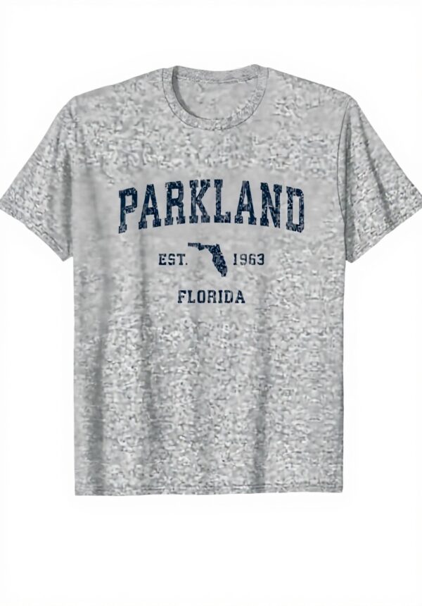 T-shirt Parkland Florida vintage sport bleu marine homme