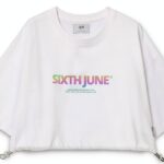 T-shirt Sixth June Femme Blanc Manches Courtes Coupe Large-0