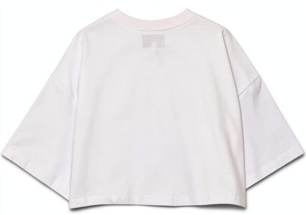 T-shirt Sixth June Femme Blanc Manches Courtes Coupe Large-6
