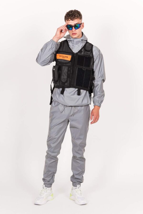 Gilet tactique Sixth June réfléchissant multiples poches-5