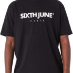T-shirt homme Sixth June logo Paris brodé matière fluide-0