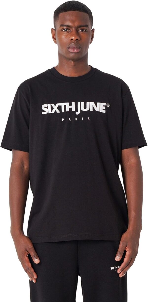 T-shirt homme Sixth June logo Paris brodé matière fluide-0