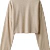 Pull Fermeture À Enfiler Manche Longue Vêtement Femme-1