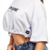 T-shirt Sixth June Femme Blanc Manches Courtes Coupe Large-2