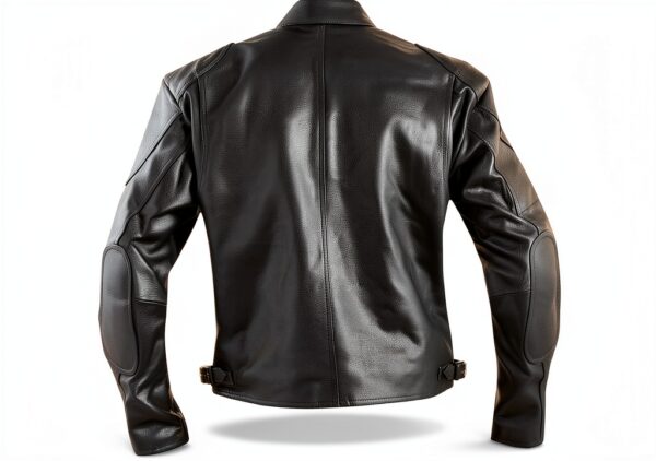 Veste moto A-PRO cuir protections amovibles noir-2