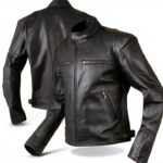Veste moto A-PRO cuir protections amovibles noir-0
