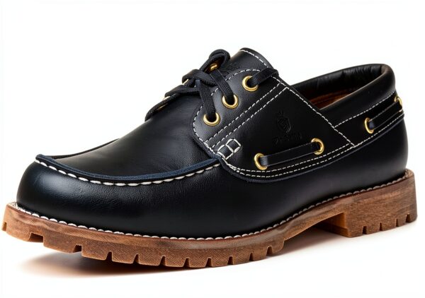 SL-Saint Chaussures Bateau Homme Cuir Italien Lacets