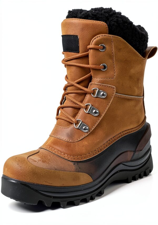 Riemot Bottes Neige Homme Femme Cuir Imperméable