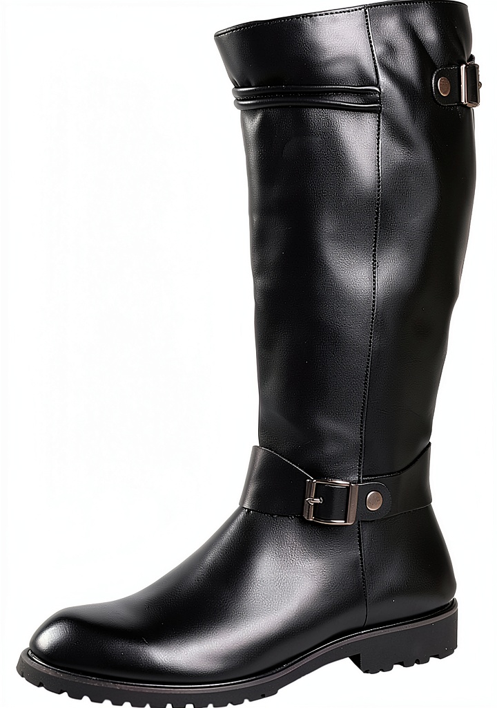 Installation des bottes ANUFER homme cuir microfibre avec fermeture éclair latérale sur un sol en bois