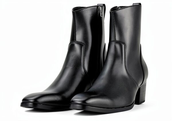 Bottes Chelsea Homme Cuir Western Fermeture Éclair OSSTONE