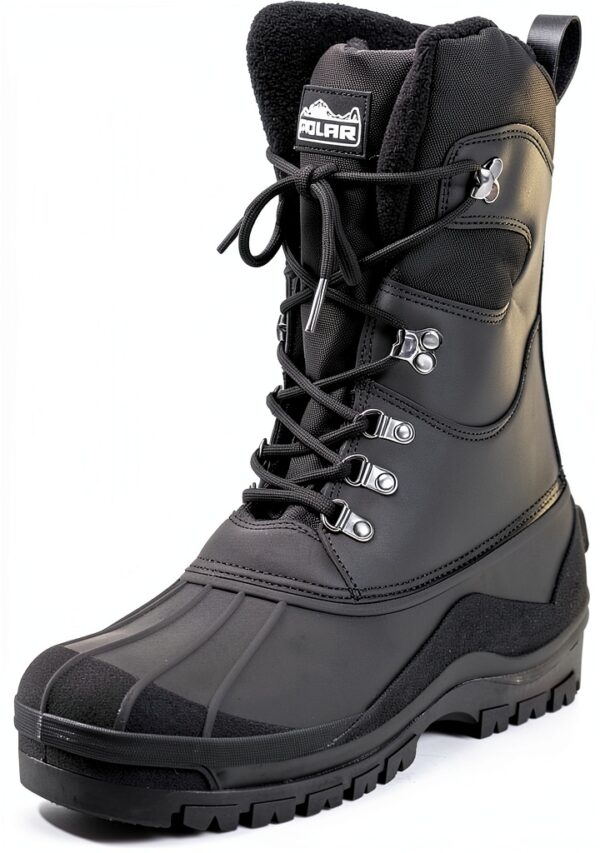 Polarr Bottes Homme Nylon Imperméable Doublure Fourrure