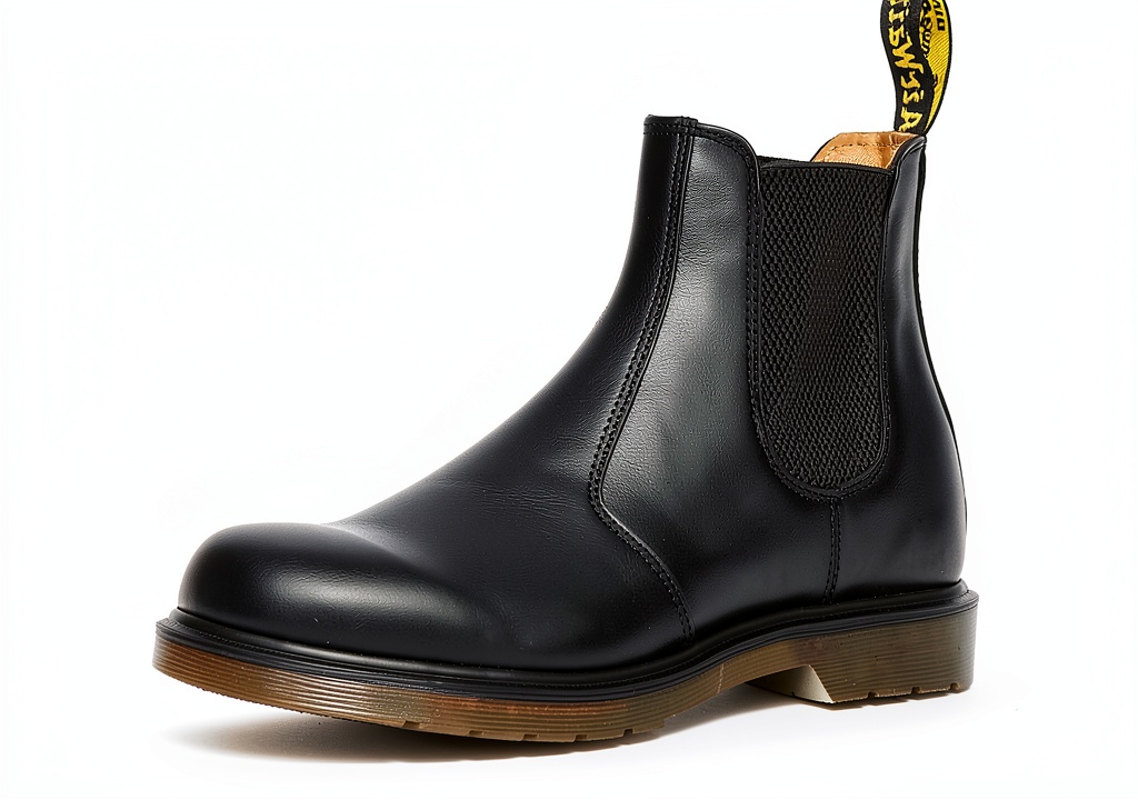Bottes Dr Martens 2976 noir portées en extérieur